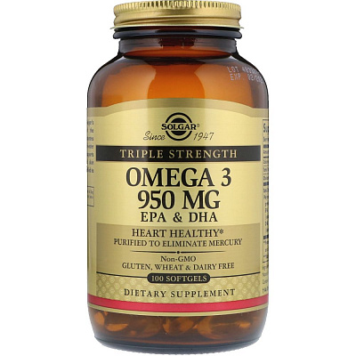 Жирные кислоты «Omega-3 950mg» 100 капс