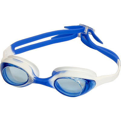 Очки для плавания JR «FissLove» беруши в комплекте, цв: синие-белый.