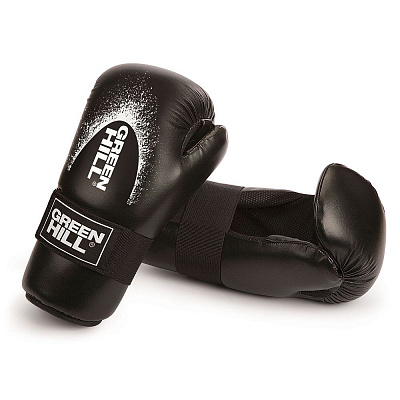 Перчатки для карате «7-contact» PU, цв: черный, р: L