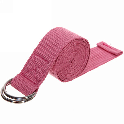 Ремень для йоги «265-463» р: 180х4 см, цв: светло-розовый.