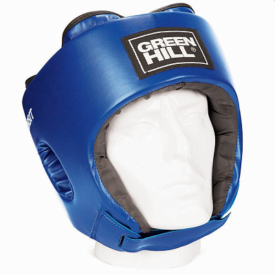 Шлем боксёрский «ORBIT» искожа, цв: синий, р: XL
