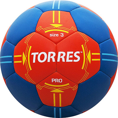 Мяч гандбольный №3 «PRO» PU, гибридная сшивка, цв: оранжево-синий.