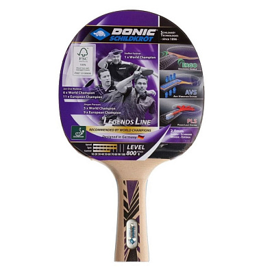 Ракетка для настольного тенниса «Legends 800» накладка: 2,0 мм, коническая ручка.