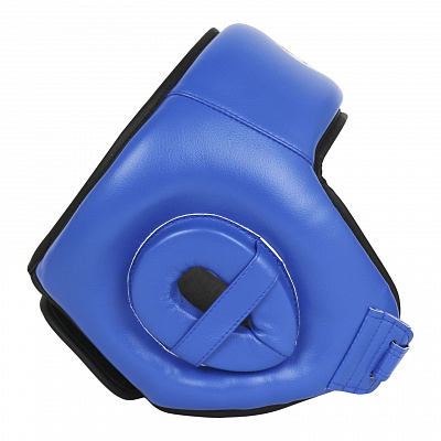 Шлем боксерский «Pro» ЭКО кожа, одобрен ФРБ, цв: синий, р: L