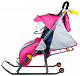 санки-коляска «ника детям 2» с колёсами, цв: розовый