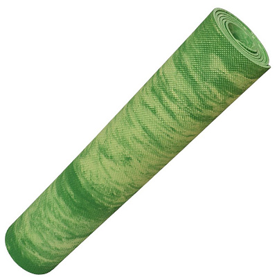 Коврик для йоги «Мрамор» ЭВА, 173х61х0,5 см, цв: зеленый.
