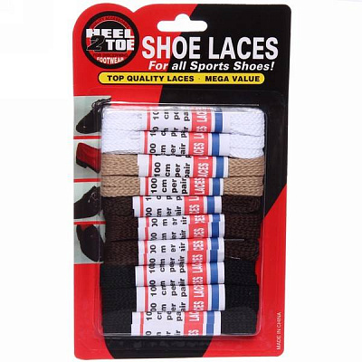 Шнурки для обуви «Houseware» плоские, 10 пары, дл: 100см, цв: микс.
