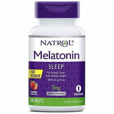 Улучшение сна «Melatonin 5 mg Fast Dissolve» 30 таб.