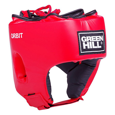 Шлем боксёрский «ORBIT» искожа, цв: красный, р: XL