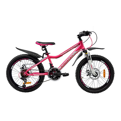 Велосипед 20" «CRISTY 205»,стальная рама,цв: розовый,18 скоростей,дисковые мех. тормоза