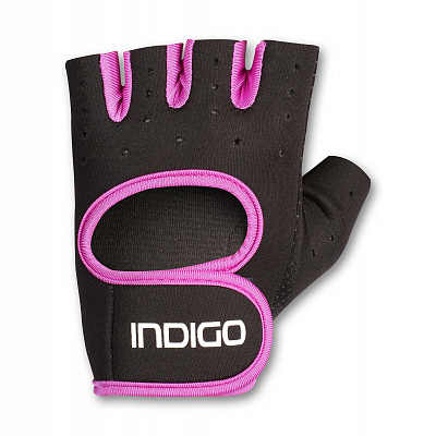 Перчатки для фитнесса «IN200» неопрен, цв: черно-фиолетовый, р: S