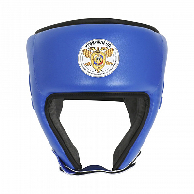 Шлем боксерский «Pro» ЭКО кожа, одобрен ФРБ, цв: синий, р: L