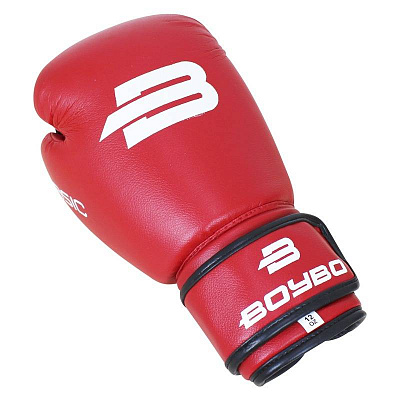 Перчатки боксёрские «Basic» PU, цв: красный, р: 8 унций