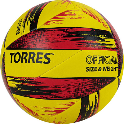 Мяч волейбольный №5 «Resist» ПУ, гибридная сшивка, цв: желто-красно-черный.