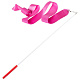 Лента гимнастическая «AGR-201» дл: 6,0 м, палочка: 56 см, цв: розовый