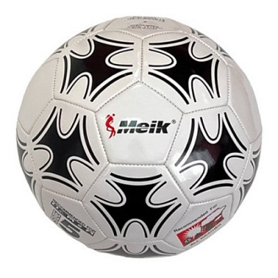 Мяч футбольный №5 «Meik-2000» 3-слоя  PVC 1.6, машинная сшивка, цв: черно-белый.