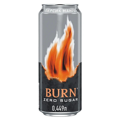 Напиток энергетический «Burn Energy» манго-персик, 490 мл.