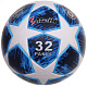 Мяч футбольный №5 «MK-122» 4-слоя ТПУ 3.2, термосшивка, цв: сине-черно-белый.
