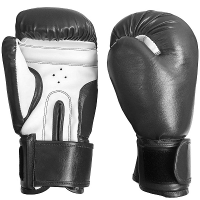 Боксерские перчатки «PBG-W» PU, цв: черный р: 8
