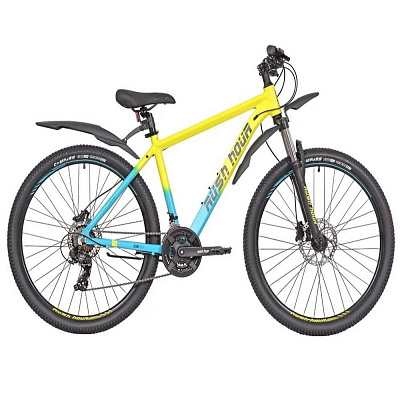Велосипед 27,5" «XS 730»,алюминевая рама:18",цв: желтый,21 скорость, дисковые гидравлические тормоза