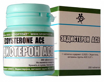 Натуральный препарат для роста мышц «Экдистерон ACE» 200 таб.