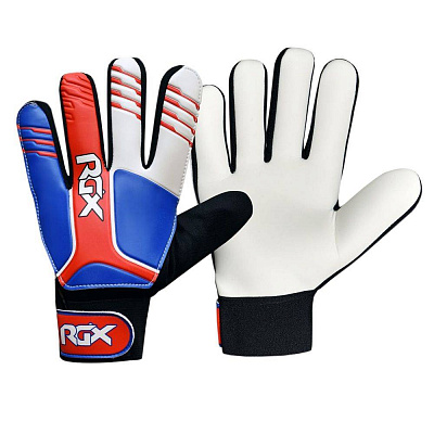 Перчатки вратарские «RGX-GFB06» цв: бело-красно-синий, р: L