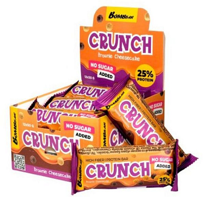 Батончик глазированный «Crunch» брауни чизкейк, вес: 50 гр.