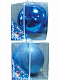 Елочная игрушка шар «Е60046» блестящий, D=25мм, уп: 1шт, цв: синий.