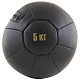 Медбол «FS№5000» кожа, резиновая крошка, d=25 см, вес: 5 кг, цв: черный.