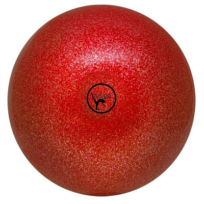 Мяч для художественной гимнастики «00627» Ø 15 см, цв: красный с глиттером.