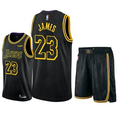 Форма баскетбольная «James» подростковая, цв: черный, р: 2XL