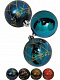 Набор елочных игрушек шар «Е80286» с росписью, D=60мм, уп: 3шт, цв: микс.