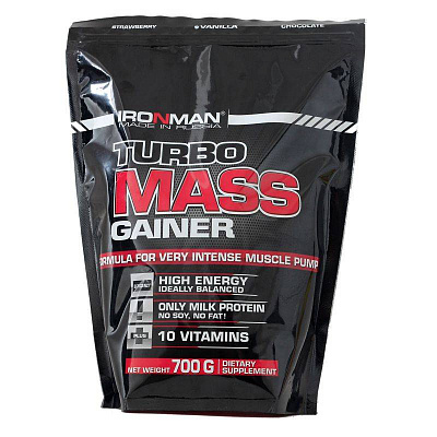 Гейнер белково-углеводный «Turbo Mass Gainer» пакет: 700 гр.