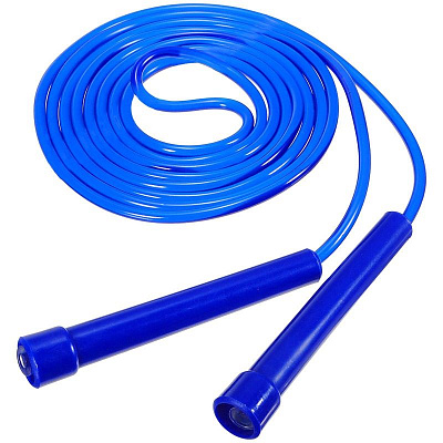 Скакалка для фитнеса, регулируемая, дл: 280 см, цв: синий.
