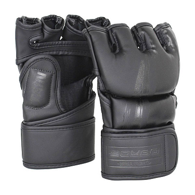 Перчатки для смешанных единоборств «Stain» PU, цв: черный, р: XL