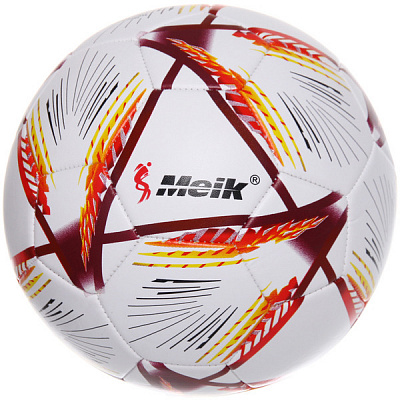 Мяч футбольный №5 «MK-033» 3-слоя  PVC 1.6, машинная сшивка, цв: бело-красный