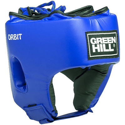 Шлем боксёрский «ORBIT» искожа, цв: синий, р: XL