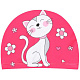 Шапочка для плавания JR «Кошка» полиамид, цв: розовый.