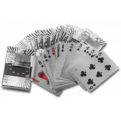 Игральные карты подарочные "Серебро" :(54 шт-JSD-2) 09297