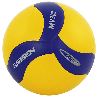 Мяч волейбольный, р: 5 «MV300» полиуретан, клееный, цв: сине-жёлтый.