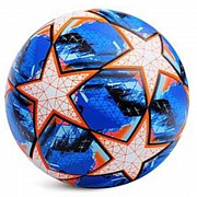 Мяч футбольный №5 «Stars» PU, термосшивка, цв: бело-сине-оранжевый.