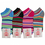 Носки-следки женские «BFL» Полоски, цв: микс, р: 37-41