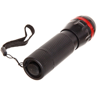 Фонарь ручной, 1W, zoom, цв: микс.
