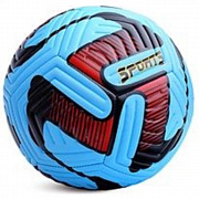 Мяч футбольный №5 «Sports» PU, машинная сшивка, цв: сине-черно-красный.