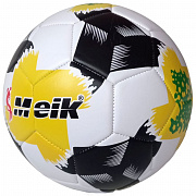 Мяч футбольный №5 «Meik-157» 4-слоя TPU+PVC 3.2, машинная сшивка, цв: бело-черно-желтый.