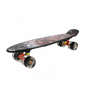 Круизер пластиковый 22''x6'' «PNB-07» ABEC-7, LED колеса: PU 60х45мм, цв: черный.
